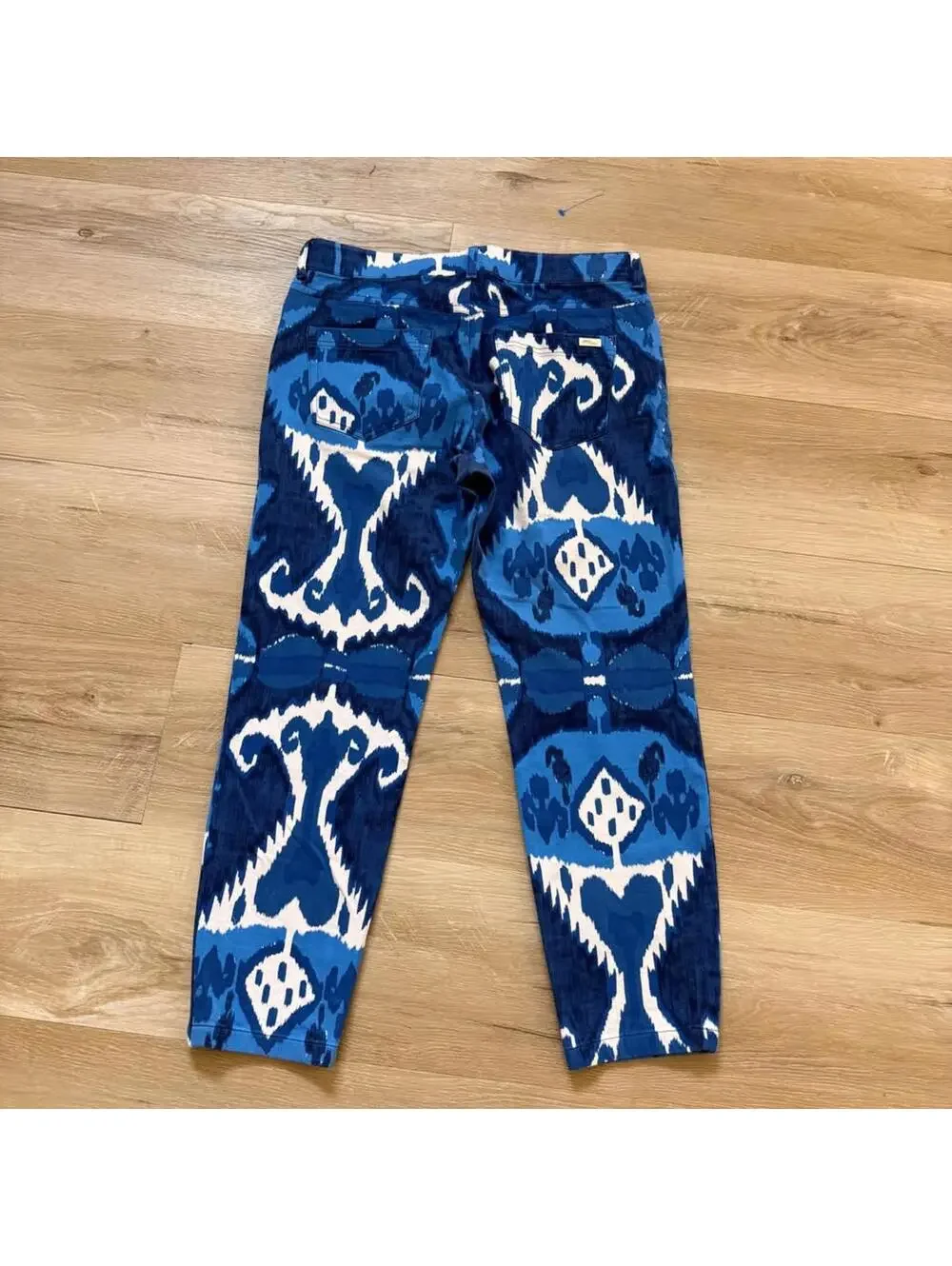 Polo Golf Ralph Lauren Women's Size 6 Golf Pants Blue and White Pattern Slim Fit - Picture 3 of 7